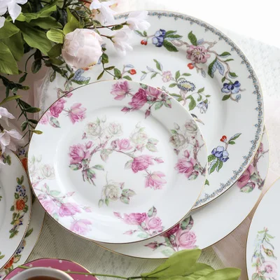 

Export Bone China Western Dishes Creative Steak Plate Ceramic Salad Fruit Home Hotel Set Table Model Disc Tableware