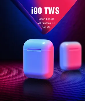 

I90 TWS Smart Sensor Pop up 1:1 Replik QI Wireless Charging Headset Bluetooth 5.0 Earphone with Charging Box pk i99 i98 i92 i91