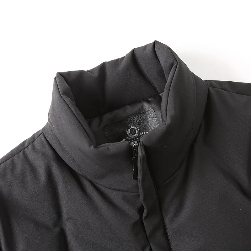 Yxt Slim Fit белый утиный пух тонкий мужской пуховик модное городское пальто со стоячим воротником средней длины