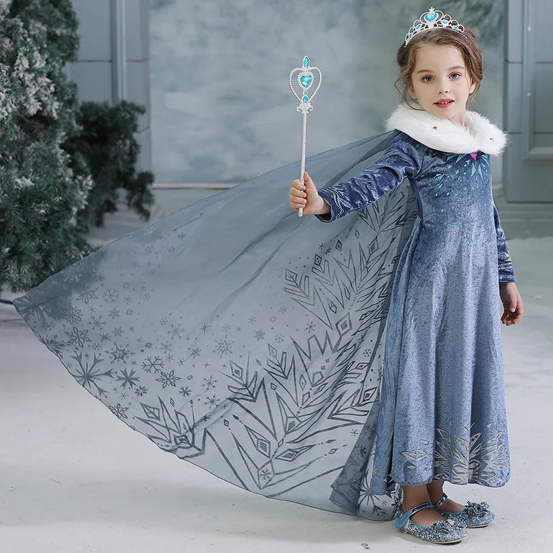 Fancy Party Girls Dresses Elsa Cinderella Sleeping Beauty Halloween Dress Children Rapunzel Kids Cosplay Costume Princess Dress