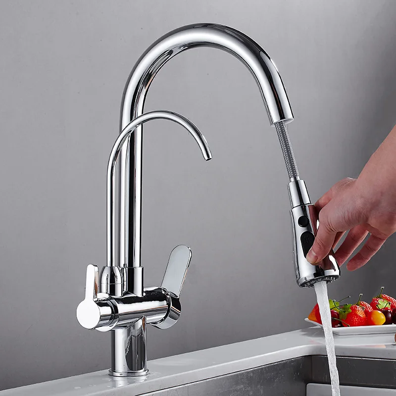 Sensor Kitchen Faucet Senducs Pull Out Filter Kitchen Sink Faucet Smart Touch Sensing Filter Kitchen Mixer Tap Chrome Touch Taps