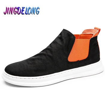 

Autumn Men's Ankle Boots Mesh Breathable Men Boots Outdoor Comfortable Men's Flat Shoes Fashion Trend Men's Shoes Mans Footwear
