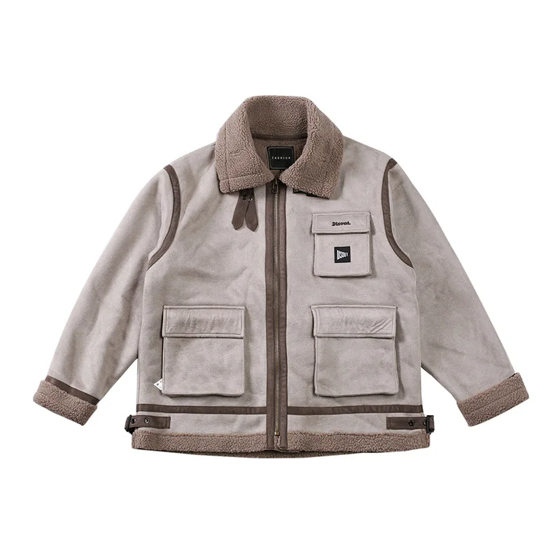 

Autumn And Winter New Style Suede Machinery Jacket