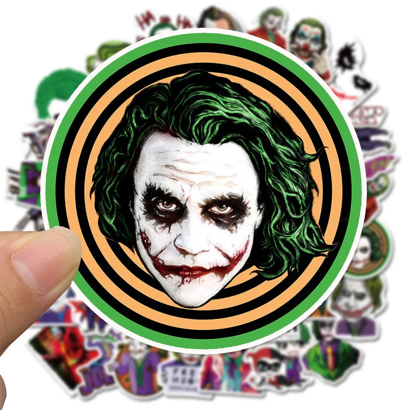 50PCS The Joker Anime Stickers Cartoon Clown Style for Case Laptop Motorcycle Skateboard Luggage Decal Children Toy Sticke