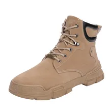 SAGACE Для мужчин зимние ботинки анти-прокол безопасная обувь в военном Для мужчин, с высоким берцем, анти-ударная рабочие ботинки; дышащая обувь