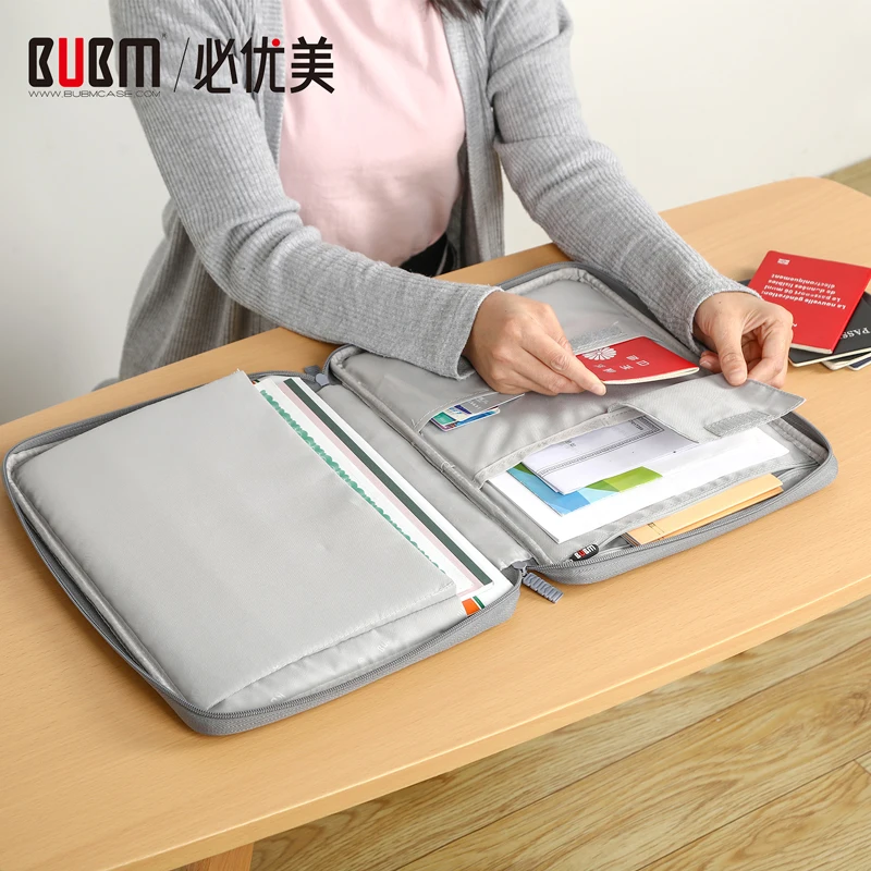 Bubm Briefcase Portfolio Organizer Case, Papers Storage Pouch