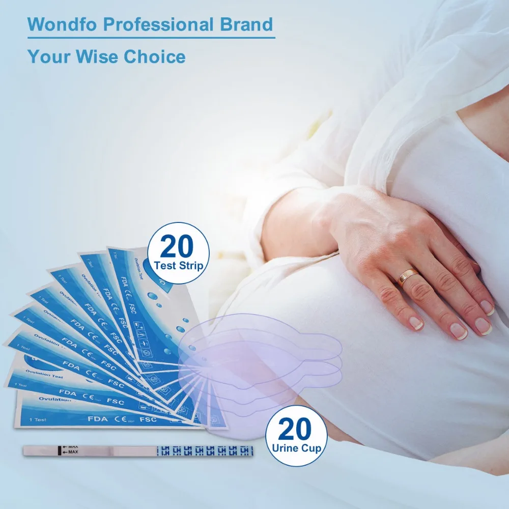 Wondfo 60 шт. овуляция+ 2 шт. беременность моча струйный тест s наборы с мочой чашки свободно
