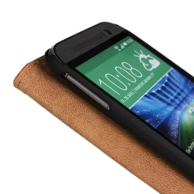 Для HTC M8 флип чехол из искусственной кожи кошелек для One 2 5 0 &quotдержатель карт