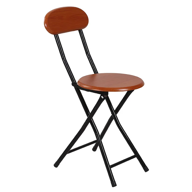 

Processing Customizable Fashion Folding round Stool Household round Arm Chair Simple Wood Backrest Chair Coffee Shop Bar Stool