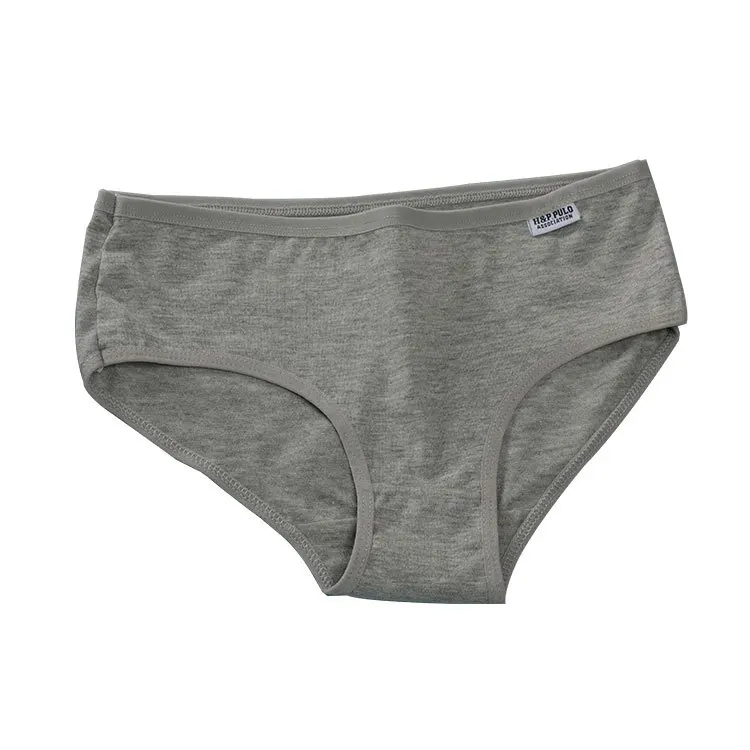 

New women's solid color cotton underwear girls breathable and comfortable briefs mid-waist buttocks elastic underwear ladies