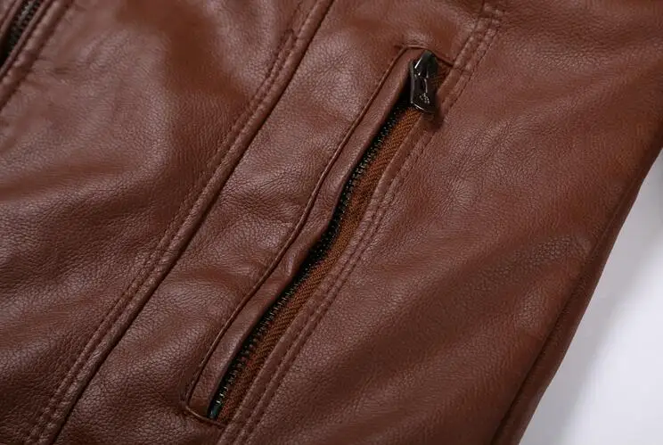Мужская кожаная куртка на молнии черные пальто Jaqueta De Couro Masculina Мужчины искусственная кожа куртка со стоячим воротником кожаное пальто