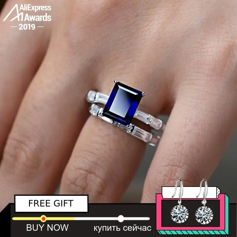 

NOT FAKE 10*8mm Emerald Cut S925 Sterling Silver Ring SONA Fine citrine sapphire amethyst ruby Authentic Hot