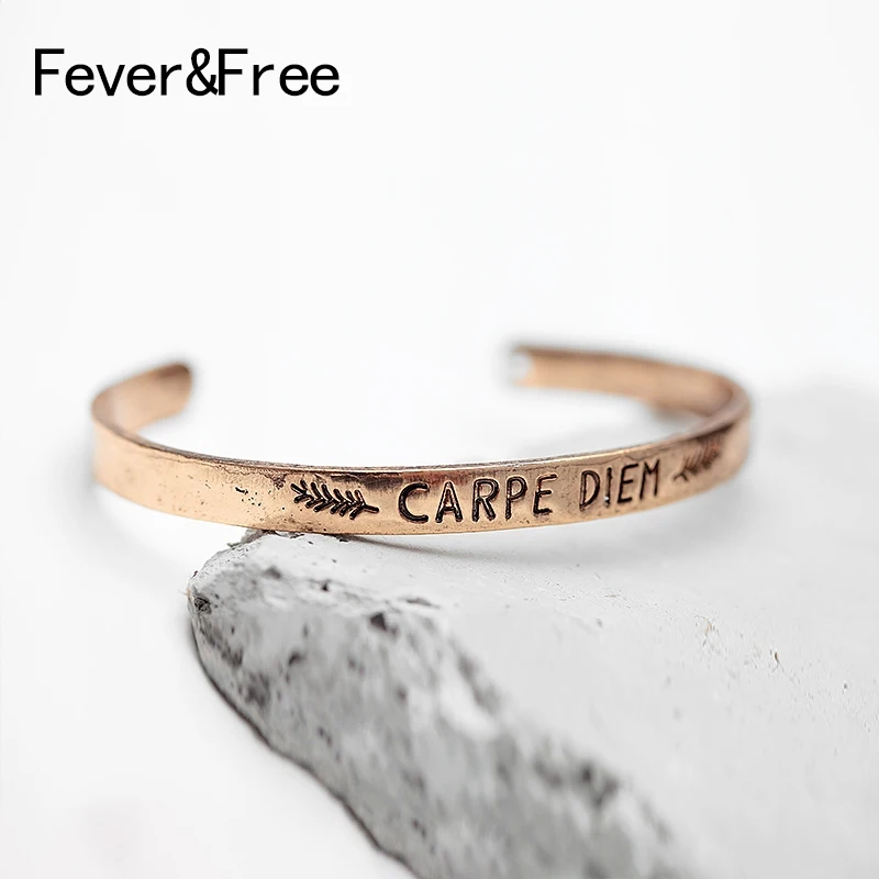 Женский и мужской браслет с надписью Fever &amp Free Простой Модный Браслет-манжета