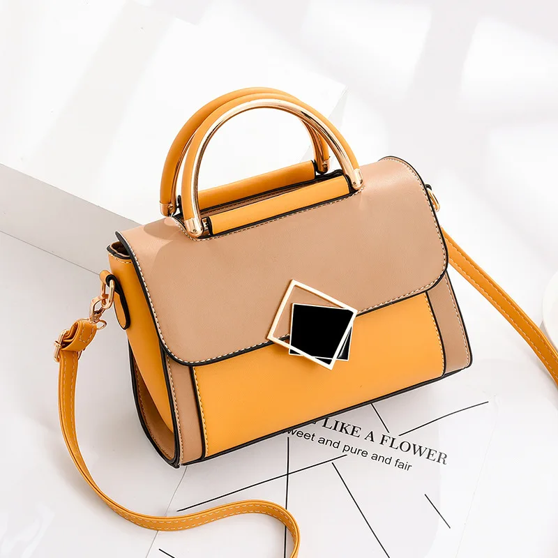 Yellow-khaki ZMQN роскошные сумки на плечо для женщин маленькая сумка через плечо с клапаном Женская сумочка с металлической ручкой хит цвет известный бренд Bolsa A513 - Цвет: Yellow-khaki