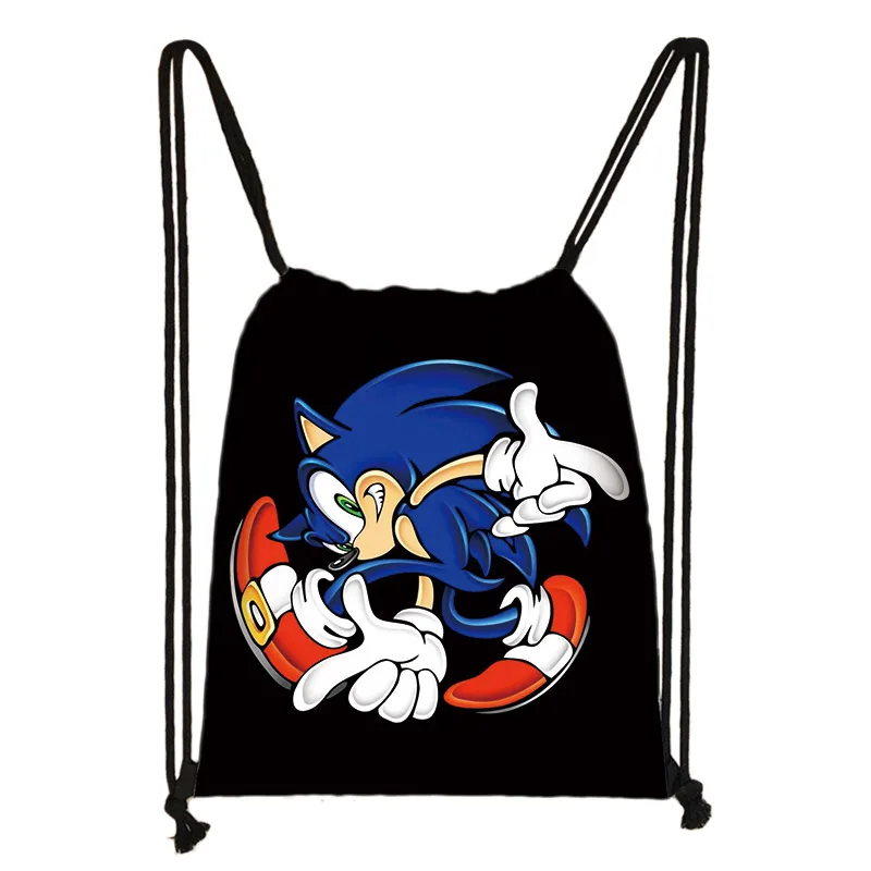 Аниме sonic drawstring сумка для мальчиков и девочек мультфильм рюкзак Подростковые Сумки для хранения детей bookbag дорожные сумки - Цвет: SKDCJML19