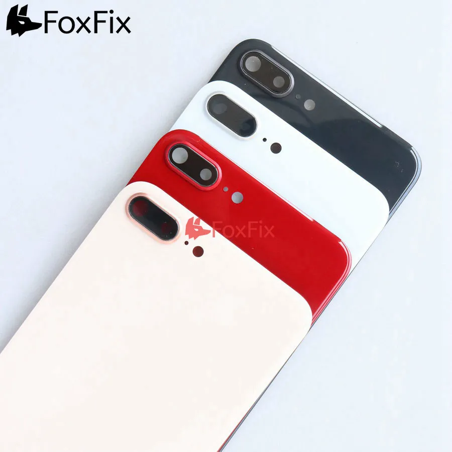 Для Apple iPhone 8 Plus задняя батарея стеклянная крышка задняя дверь корпус чехол для iPhone 8 Задняя стеклянная панель с объективом камеры