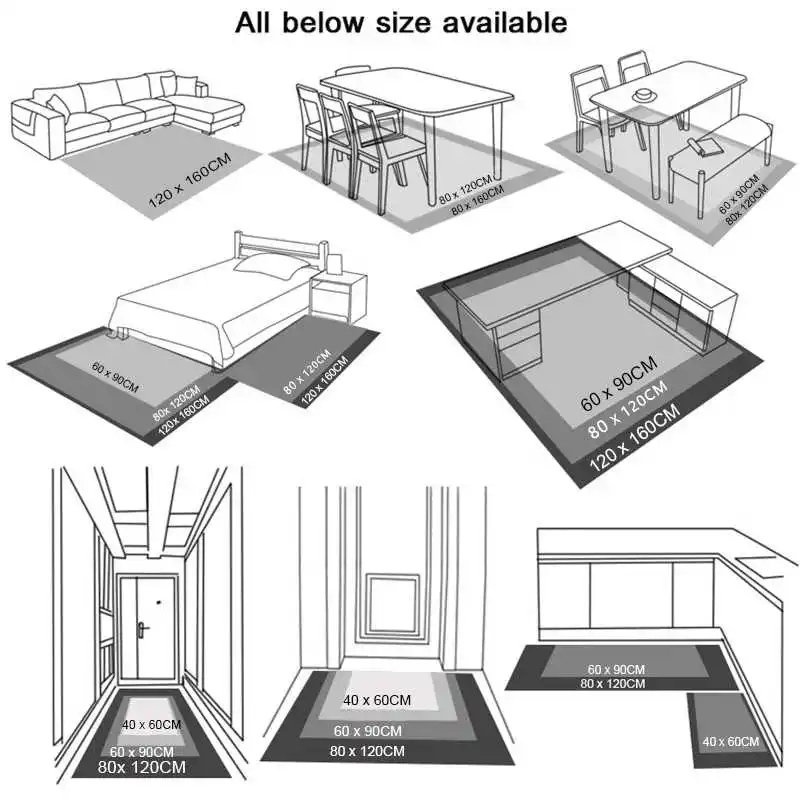 Valentine's Day Series Rose 3D Printing Carpets for Living room Bedroom Area Rugs Hallway Doormat Bathroom Kitchen Anti-Slip Mat