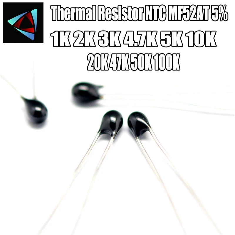 20 штук MF52AT MF52 B 3950 NTC термистор Термальность резистор 5% 1 K, 2K труба из углеродистого волокна 3K 4,7 K 5K 10K 20K 47K 50K 100K