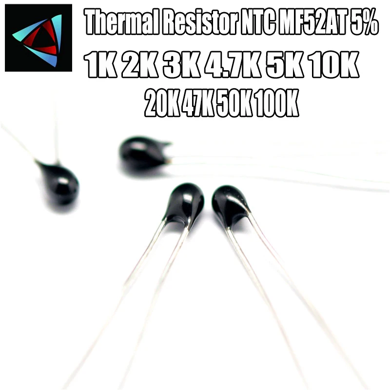 Терморезистор MF52AT MF52 B 3950 NTC 5% 1K 2K 3K 4 7 K 5K 10K 20K 47K 50K 100K 20 шт.|Резисторы| |