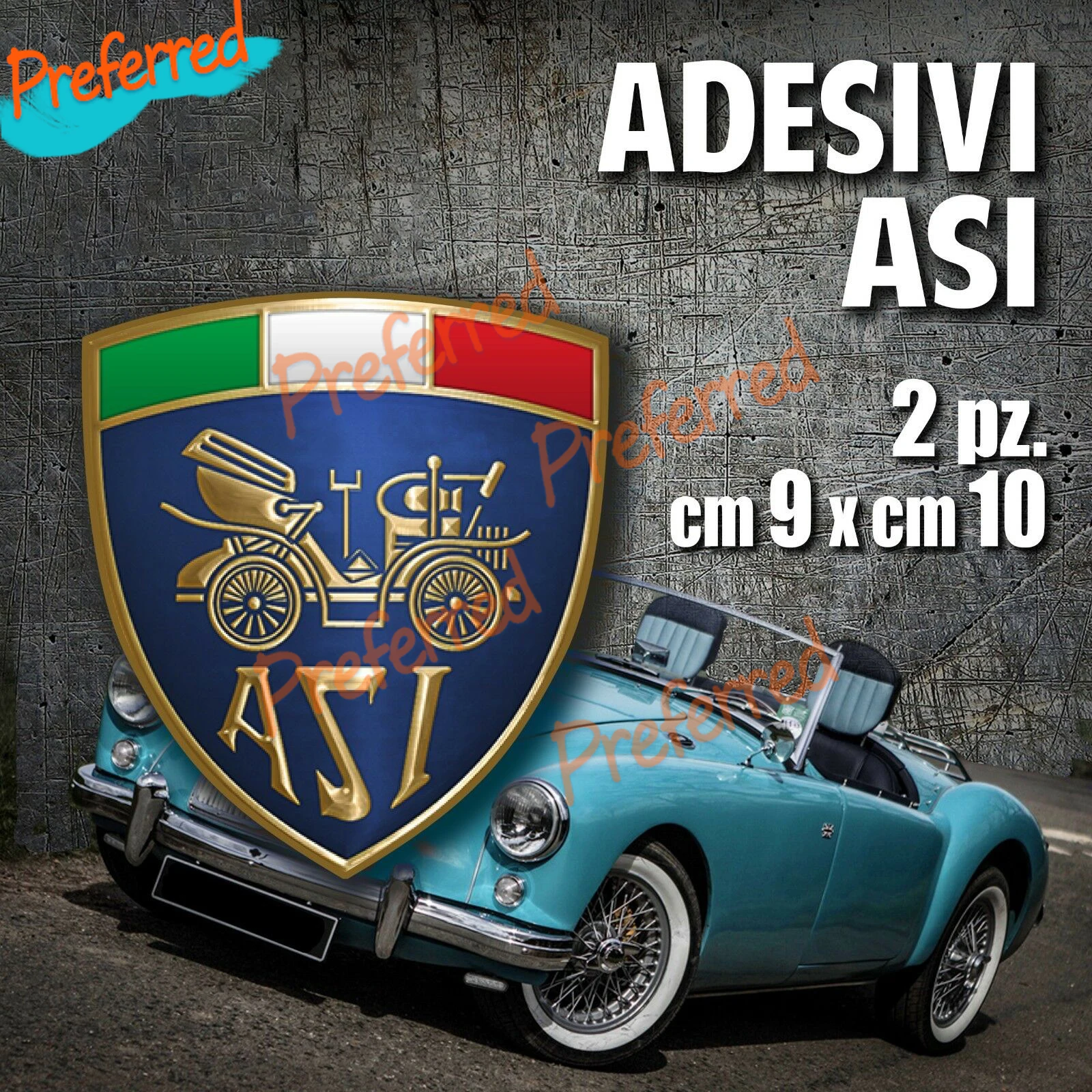 2X Decalcomanie Adesivi Asi Car Wheels Histical Old Rally Legend Per Tutte Le Tue Auto Racing Laptop Helmet Trunk Window Bumper