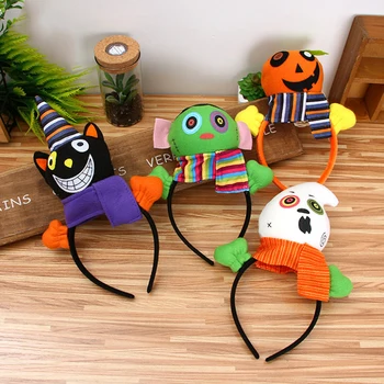 

1PC Halloween Gift Pumpkin Hair Clasp Look Style Head Make-up Show Decor Halloween Party Decoration Supplies Funny Gift For Kids