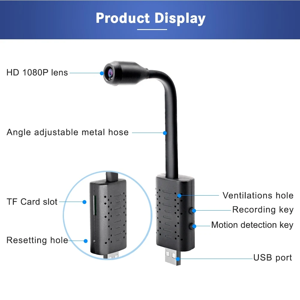 Новейшая U11 Мини Портативная HD 1080P USB камера для видеонаблюдения дешевая CCTV Интернет ip камера видео рекордер Поддержка TF карта