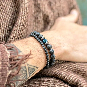 

men bracelet/beads braclets/lava/natural/homme/fashion/bangles Bracelet Men Wooden bead Accessorie Jewelry male Gift