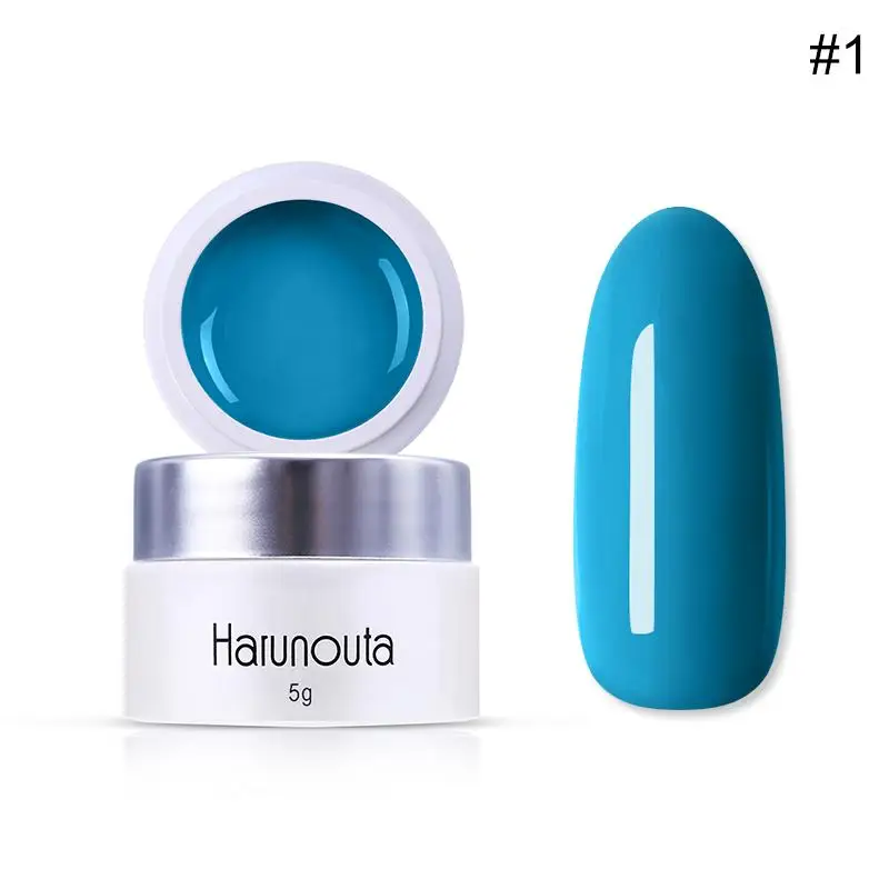 Harunouta, 60 цветов, 5 г, чистый полуперманентный лак, гель Vernis, верхнее покрытие, лак для ногтей, салонный, впитывается, УФ светодиодный, художественный Гель-лак для ногтей - Цвет: 44684-1