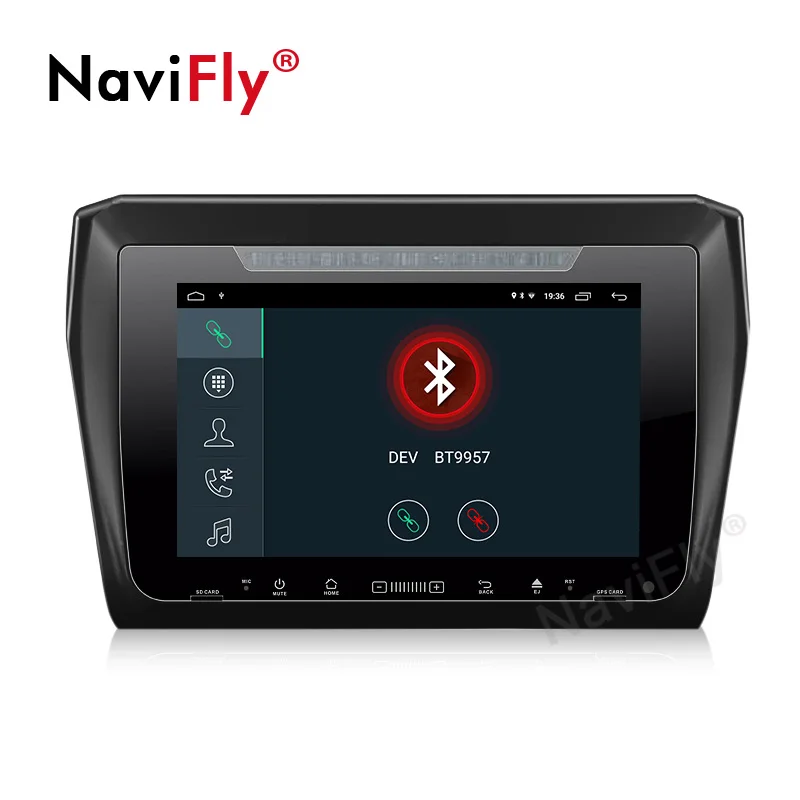 Discount Navifly 2DIN Android 9.1 2+32G  Car Multimedia Player For Suzuki Swift 2017 2018 2019  GPS Navigation Stereo Radio HD Map Mic BT 2