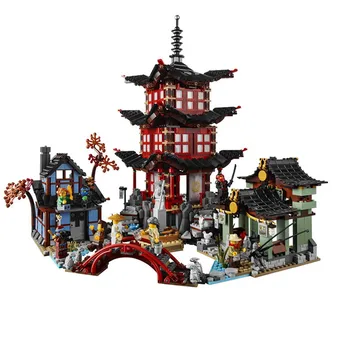 

737pcs Diy Ninja Temple Smaller Version Building Blocks Set Compatible with Toy for Kids Bricks