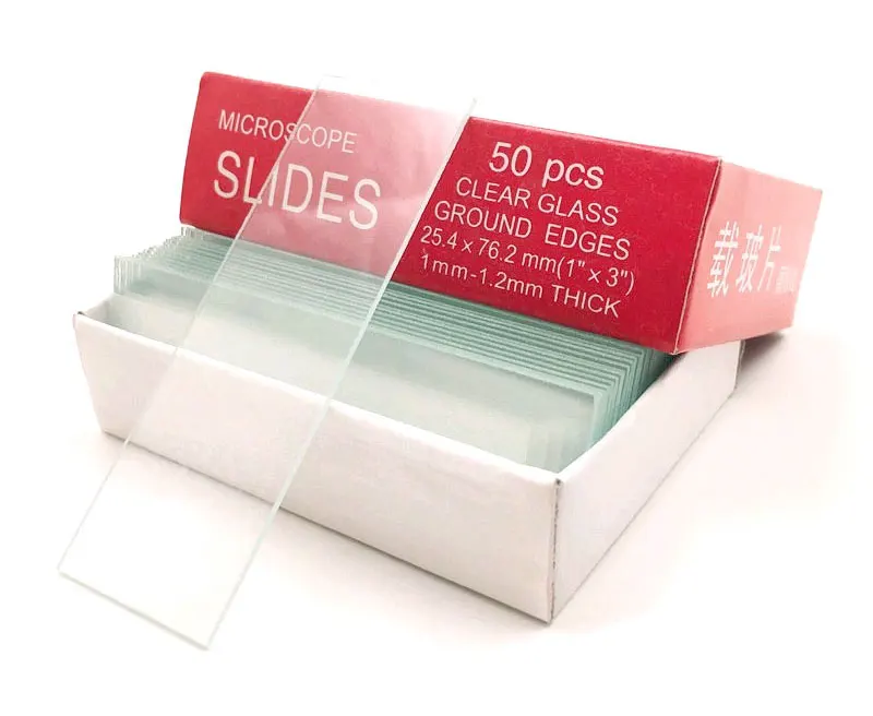 Professional 50PCS Blank Microscope Slides accessories Cover Glass ^F 