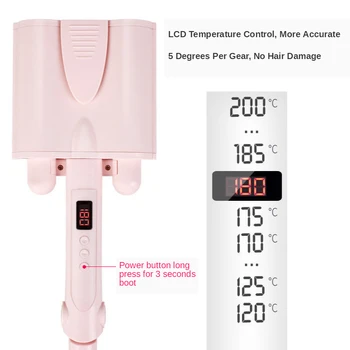 

3 Barrels Big Waver Curling Iron Hair Curler Splint Titanium Automatic Ceramic Hair Curlers Rollers Styling Tools
