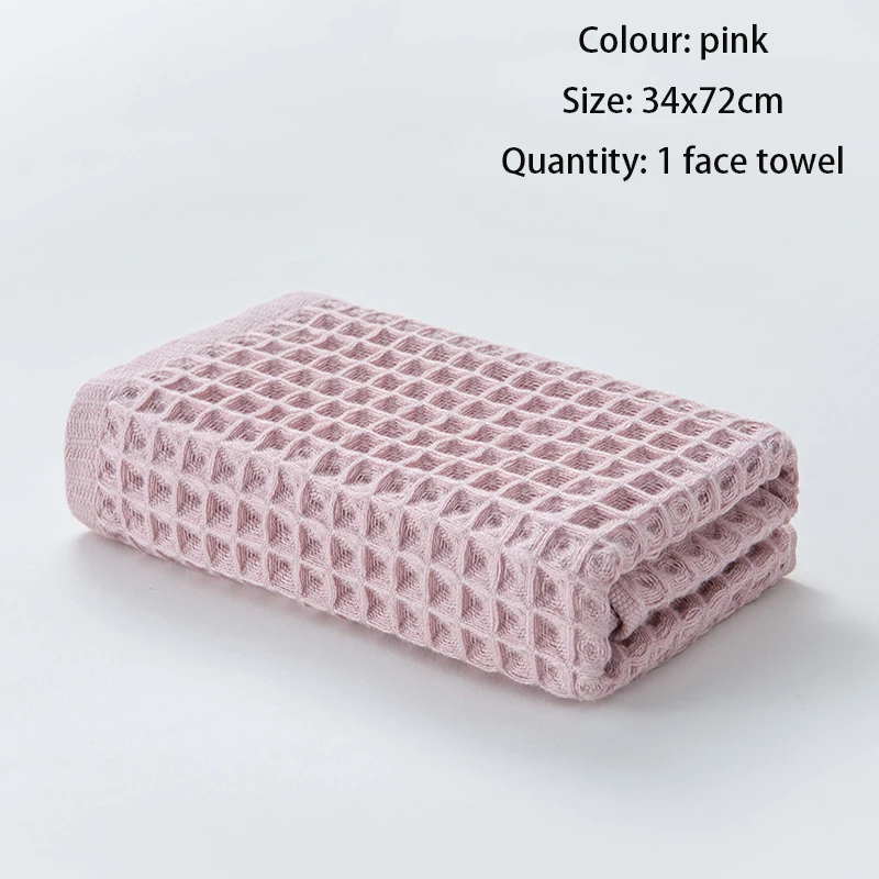pink 1 70x140 см, банное полотенце для взрослых, хлопок, микрофибра, вафельное банное полотенце, мягкое и удобное впитывающее полотенце, домашнее банное полотенце - Цвет: pink 1
