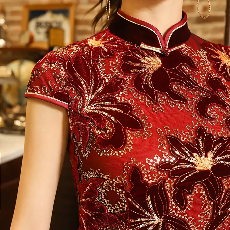 velvet qipao