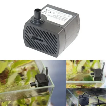 

Submersible Pump Quiet Water Pump Fountain Pump with Power Cord 4 LED Light Built-in Filter Fish Tank Pond Aquarium Statuary