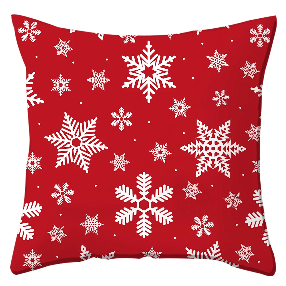 Homesky Merry Christmas Cushion Cover 45x45cm Decoration Pillowcases Santa Claus Polyester Throw Pillow Case Cover