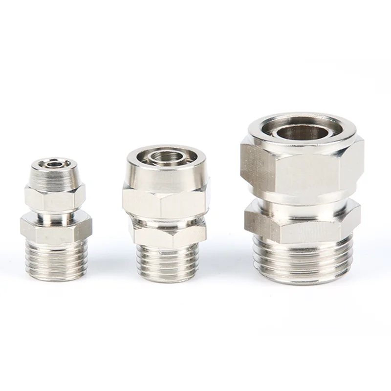 Fast twist lock nut 4mm-14mm OD Tube Stainless Steel SS 304 Pipe Fittings Connector 1/8" 1/4" 3/8" 1/2" male thread