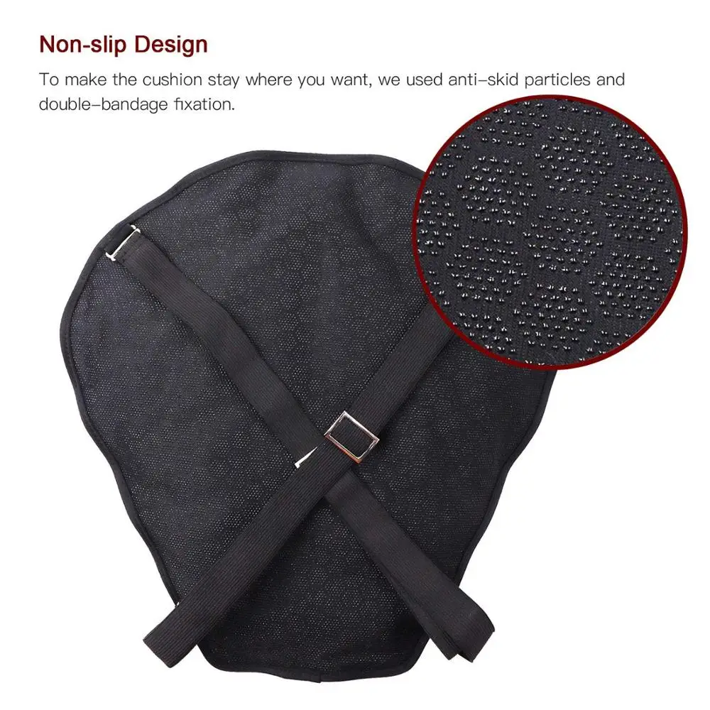 IRON JIA'S Air Motorcycle Seat Cushion Shock Absorption Pressure Relief Moto motorbike Motorcycle Air Fillable Seat Pad