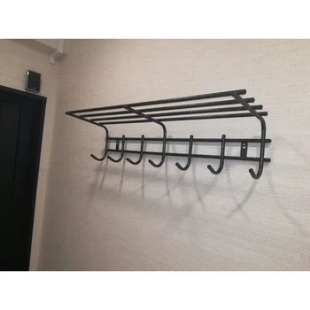 

Hanger for clothes 7 hooks with shelf Wall