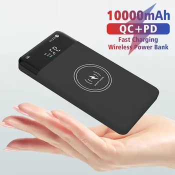 

CASEIER Dual USB Fast Charging Power Bank For iPhone Wireless Charger QC3.0 Portable Battery Powerbank For Xiaomi Samsung Huawei