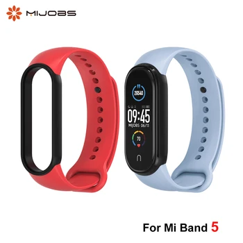 

Strap For Mi Band 5 Silicone Wristband Bracelet Replacement For Xiaomi Mi Band 5 For Smart Accessories Wrist Color TPU Strap