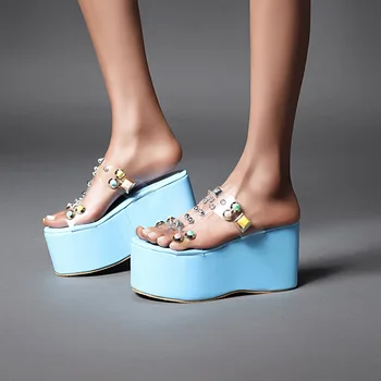 

new Roman style slip-on gladiator bandage sandals women thick platform sandalias botas femininas women casual summer beach shoes
