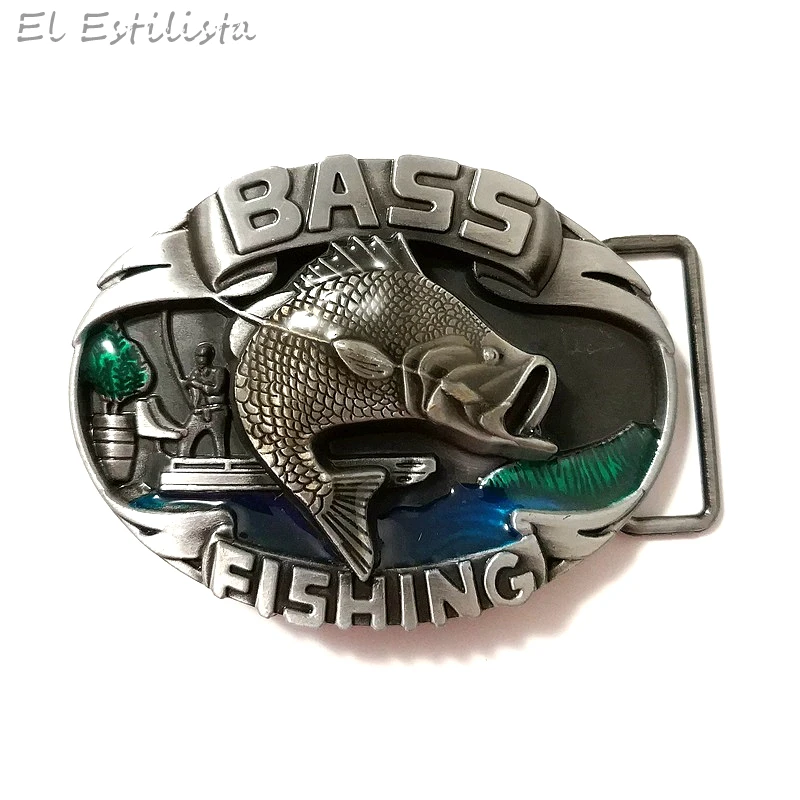 Good Plating 3d Fishing Metal Belt Buckle Buckles Suit 4cm Width Belt