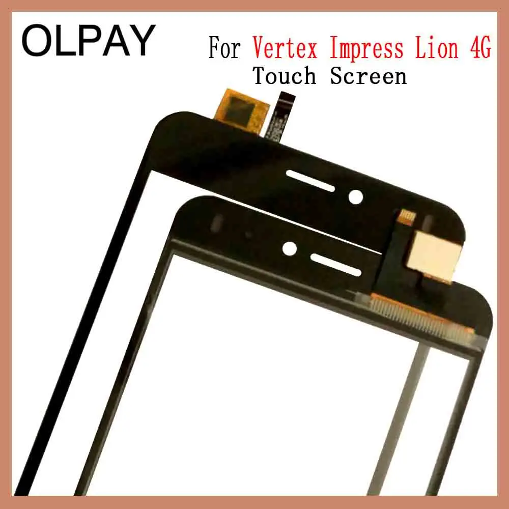 OLPAY 5," сенсорный экран для Vertex Impress Lion 4G сенсорный экран дигитайзер Панель переднее стекло объектив сенсор Бесплатный клей+ салфетки