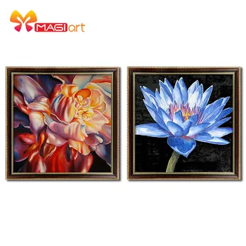 

Cross stitch kits Embroidery needlework sets 11CT water soluble canvas patterns 14CT Oil painting style colorful flower-NCMF147