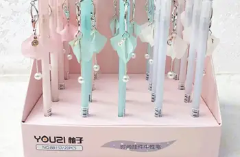 

novely dancer pendant gel pen cute cartoon neutral pen student prize pen office black writing pen promotion gift pens 20pc/lot