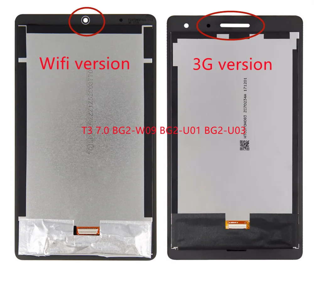 New For Huawei MediaPad T3 7 BG2-W09 BG2-U01 BG2-U03 LCD Display + Touch Screen Panel Digitizer Tablet Assembly 3G Wifi