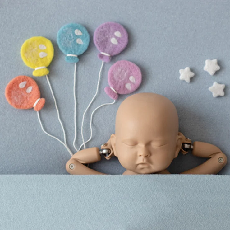 Adereços para Fotografia de Bebê Artesanais de lã Estúdio de Sessão de Fotos Dvotinst Recém-nascido Adereços Criativos Estrelas Lua Ovelha 1 High Quality Mamãe e Bebê