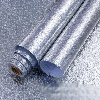 

Kitchen Oil-proof Self Adhesive Stickers Anti-fouling Stickers Foil Wall Paper Wall Waterproof Decor Aluminum High-temperature