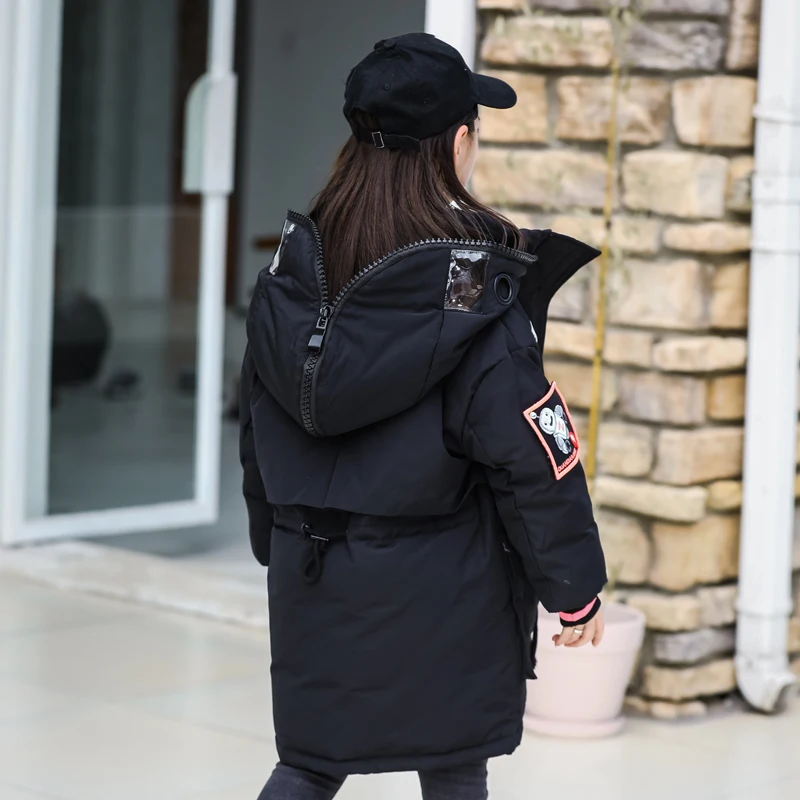 

HSSCZL Girls boys duck down jackets 2019 new winter thicken Anti-fog coat outerwear overcoat kids children's boy clothing 6-14Y